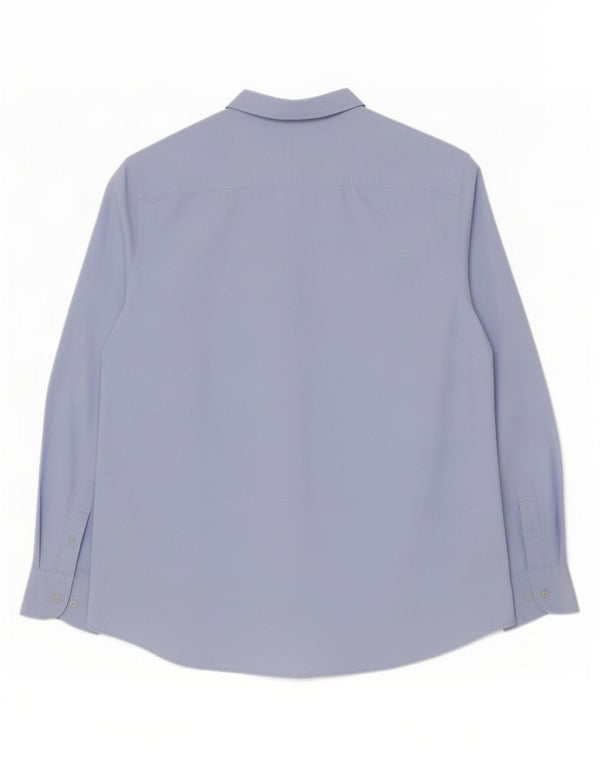 Мужская рубашка Massimo Dutti XL, синяя, хлопок