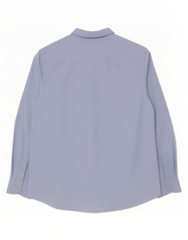 Мужская рубашка Massimo Dutti XL, синяя, хлопок