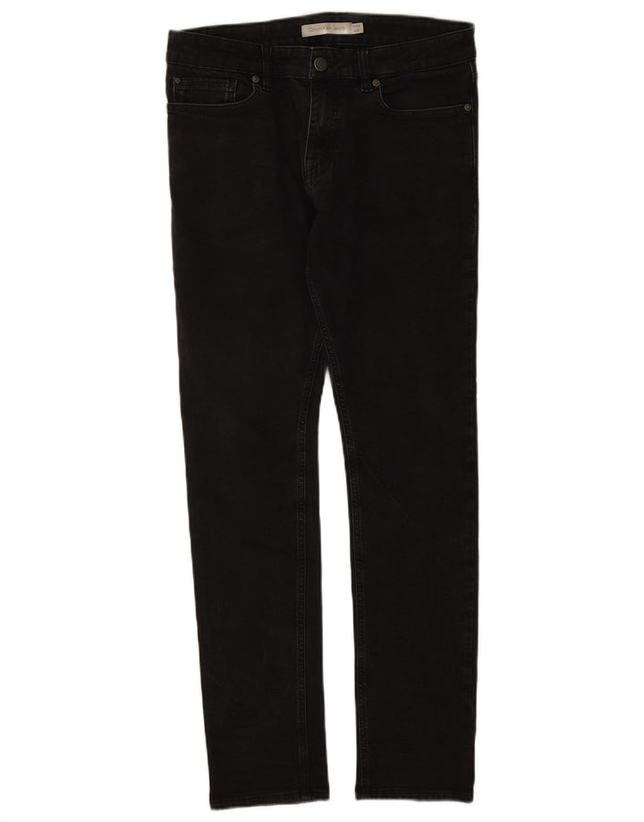 Мужские узкие джинсы Calvin Klein W32 L32, черный хлопок