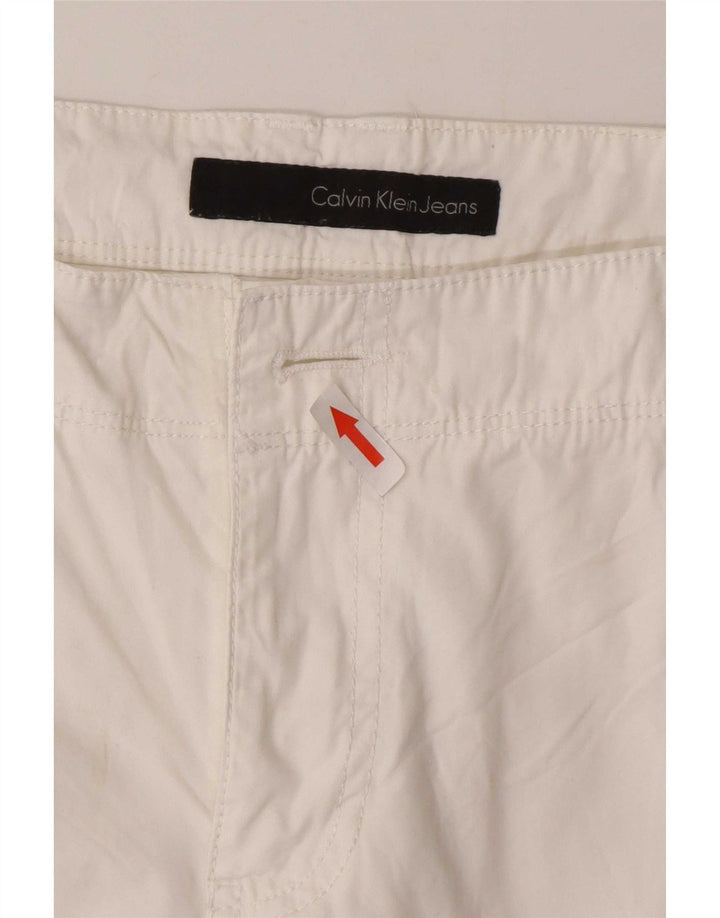 Мужские шорты карго Calvin Klein W32, средний белый хлопок, хлопок