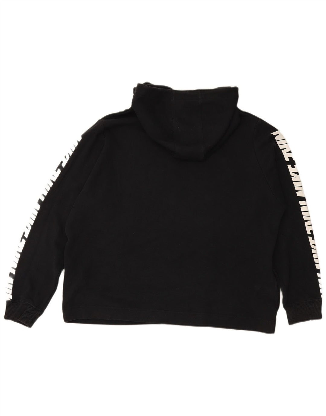 Женский джемпер большого размера с капюшоном NIKE UK 18 XL, черный хлопок