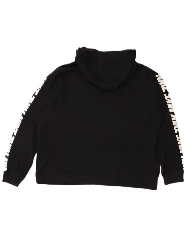 Женский джемпер большого размера с капюшоном NIKE UK 18 XL, черный хлопок