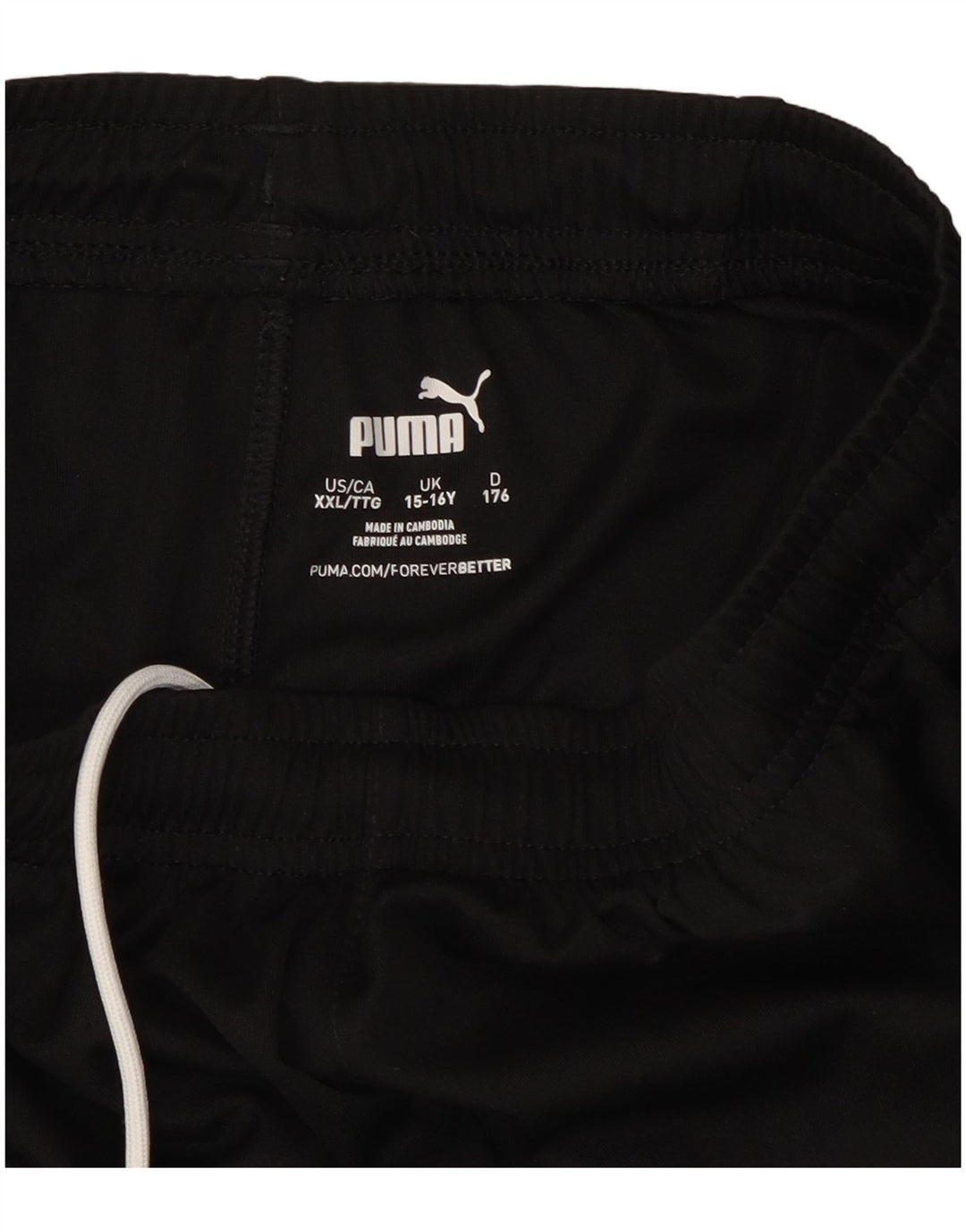 Спортивные шорты Puma для мальчиков 15-16 лет, черный полиэстер