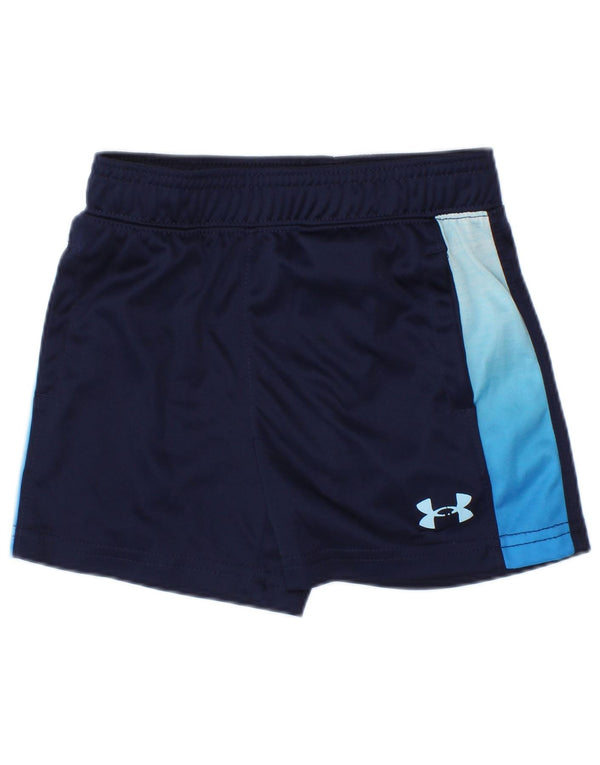 Спортивные шорты Under Armour для мальчиков 12–18 месяцев, темно-синие, с цветными блоками