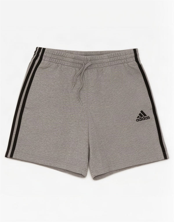 Мужские спортивные шорты Adidas среднего серого цвета из хлопка с крапинками