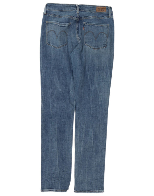 Женские потертые джинсы скинни Levi's США 8, средний размер W29 L32, синий хлопок