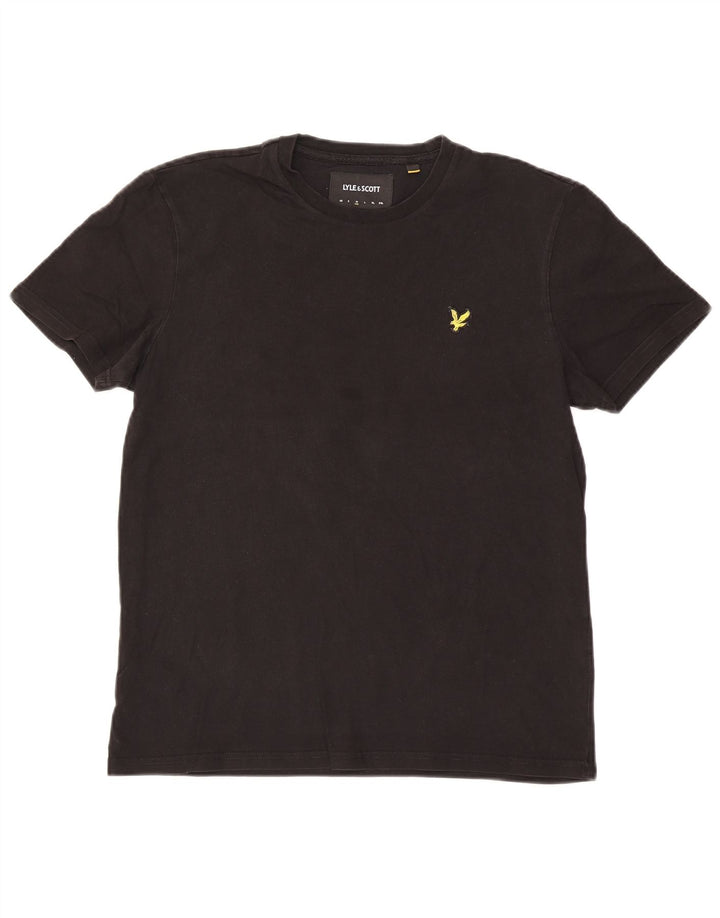 Мужская футболка Lyle & Scott из хлопка среднего размера, черная