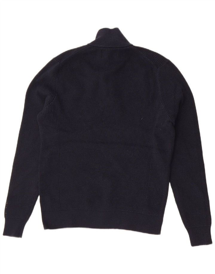 Женский джемпер с воротником на молнии Marks & Spencer UK 14, средний темно-синий