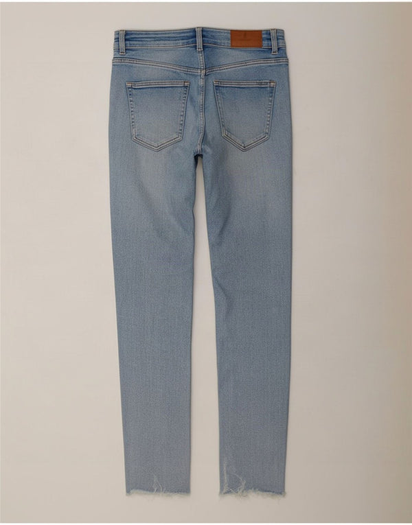 Женские потертые джинсы скинни Zara EU 36 XS W26 L27 синие