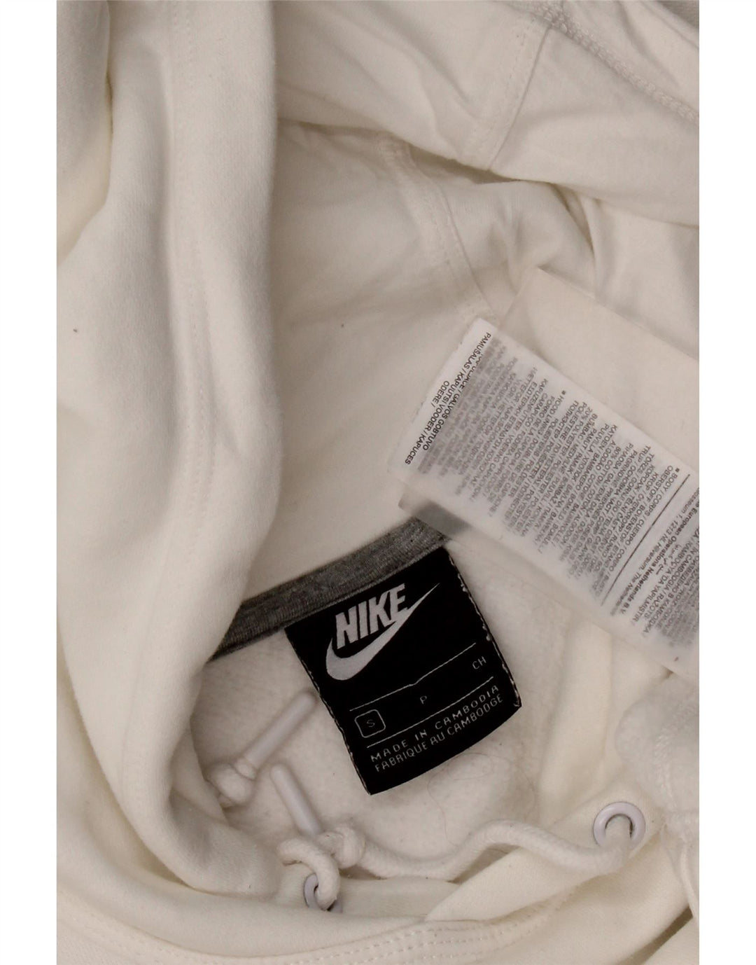 Мужской джемпер с капюшоном Nike, маленький белый, хлопковый