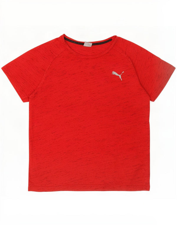 Мужская футболка Puma Top XL из красного хлопка с крапинками