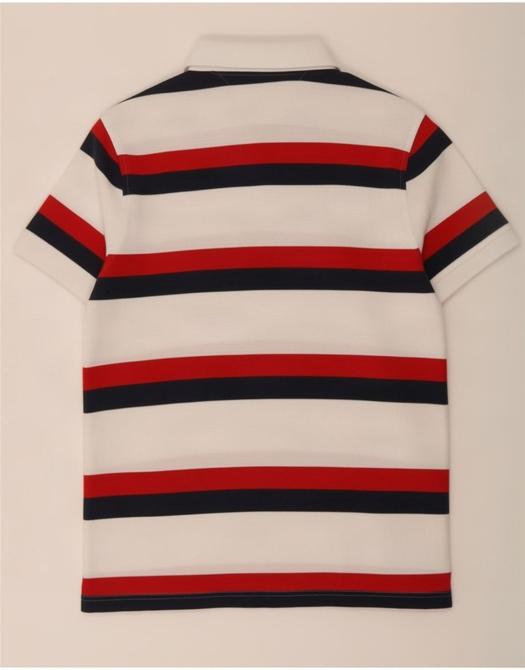 Мужская рубашка-поло Tommy Hilfiger маленькая белая в полоску