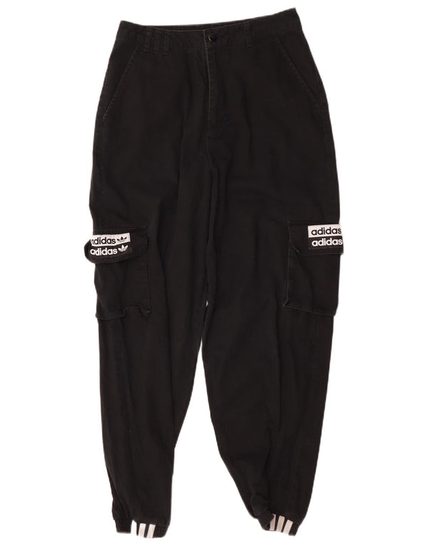 Женские брюки-карго Adidas с графическим принтом UK 8 Small W28 L27 Черные