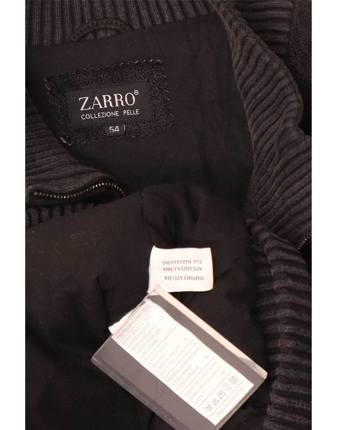 Куртка мужская кожаная Zarro IT 54 2XL черная