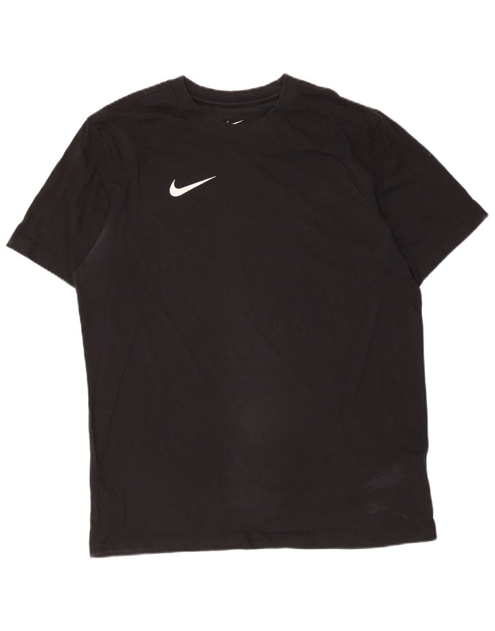 Мужская футболка Nike Dri Fit из хлопка среднего размера, черная