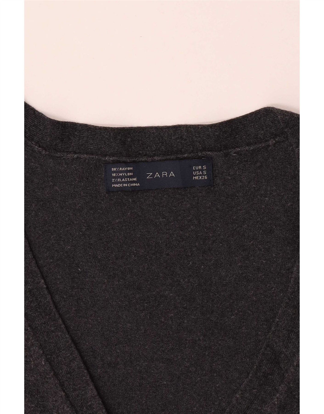 Женский кардиган Zara UK 10, маленький серый вискоза