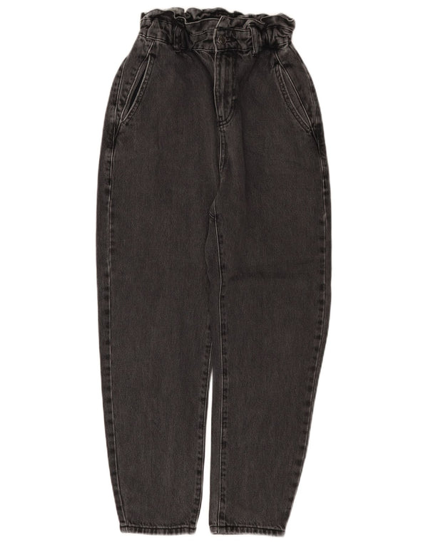 Женские зауженные джинсы с высокой талией Zara EU 32 2XS W22 L25, серый хлопок