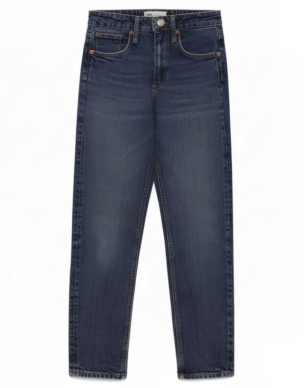 Женские джинсы с высокой талией Zara EU 34 2XS W24 L26, синие, хлопок