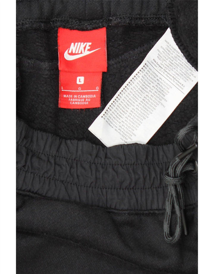 Мужские спортивные брюки Nike, большие черные, хлопковые