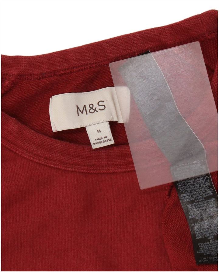 Мужской свитшот Marks & Spencer, джемпер среднего цвета, бордовый, хлопок