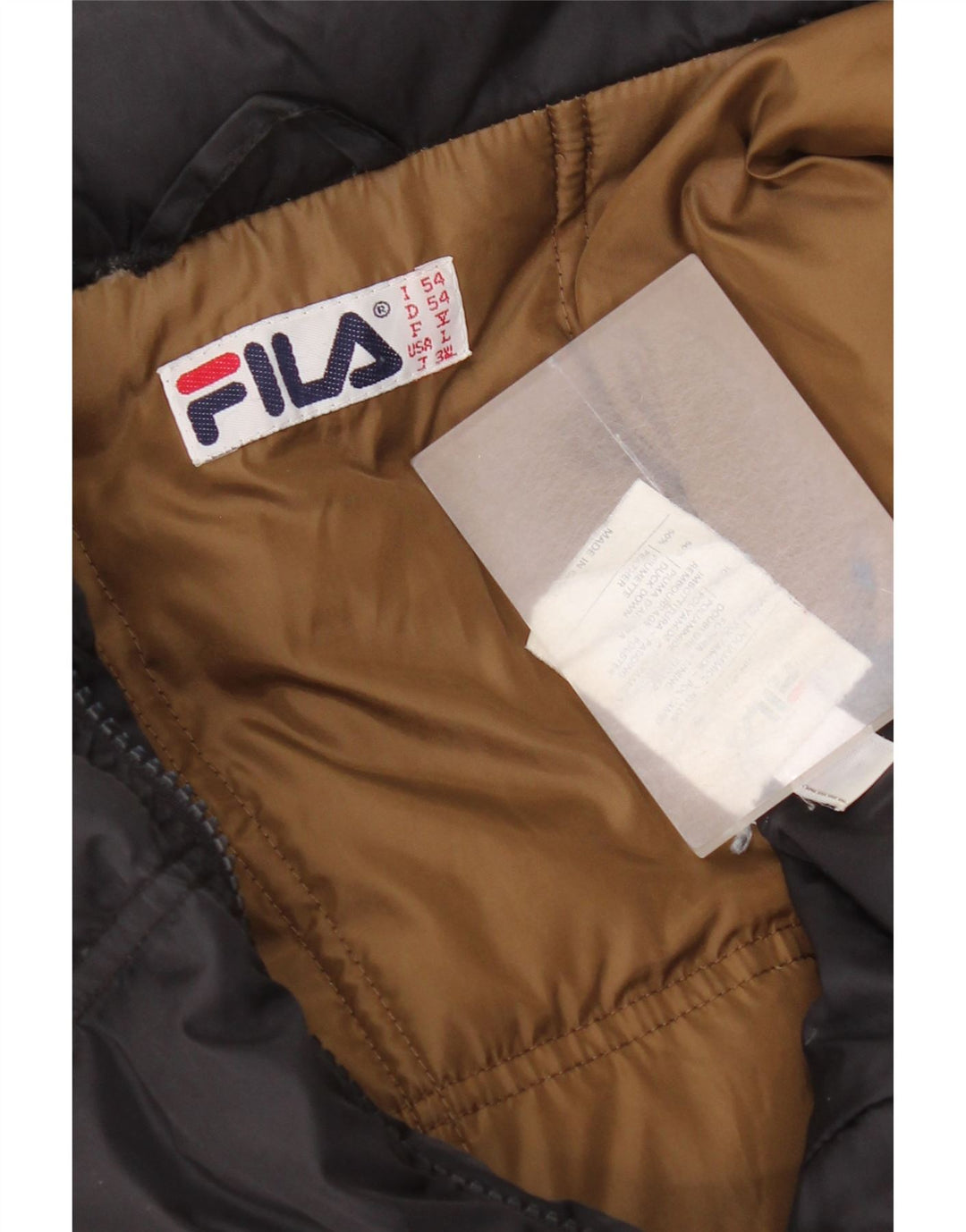 Fila Мужская утепленная куртка с капюшоном IT 54 2XL Черный Полиамид