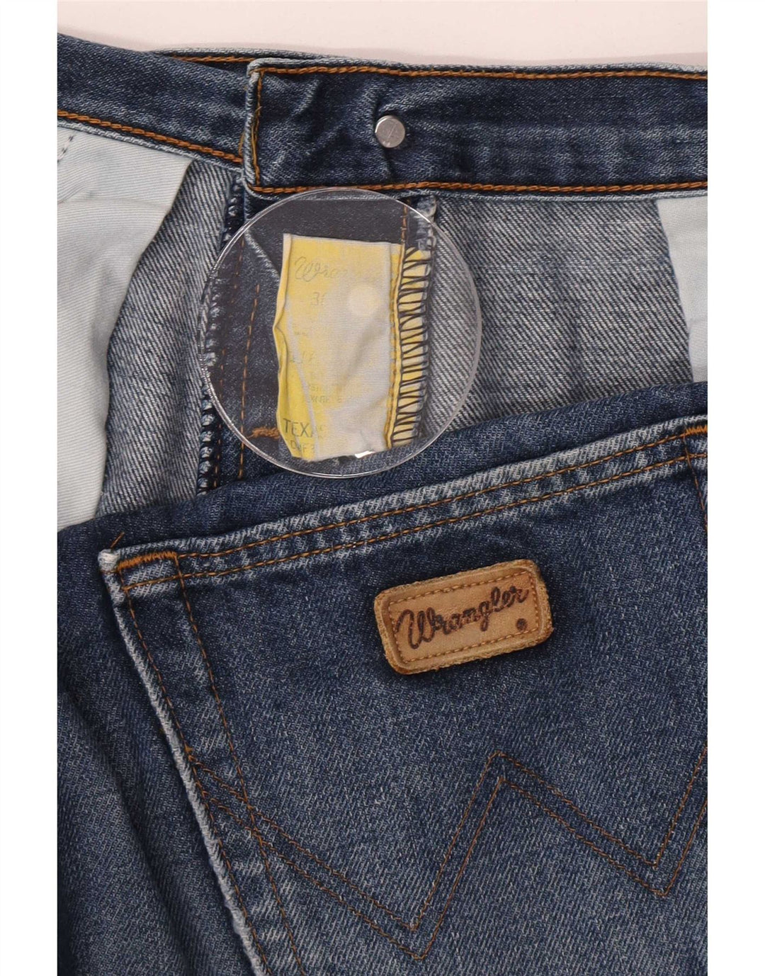 Мужские обычные прямые джинсы Wrangler W36 L34, синий хлопок