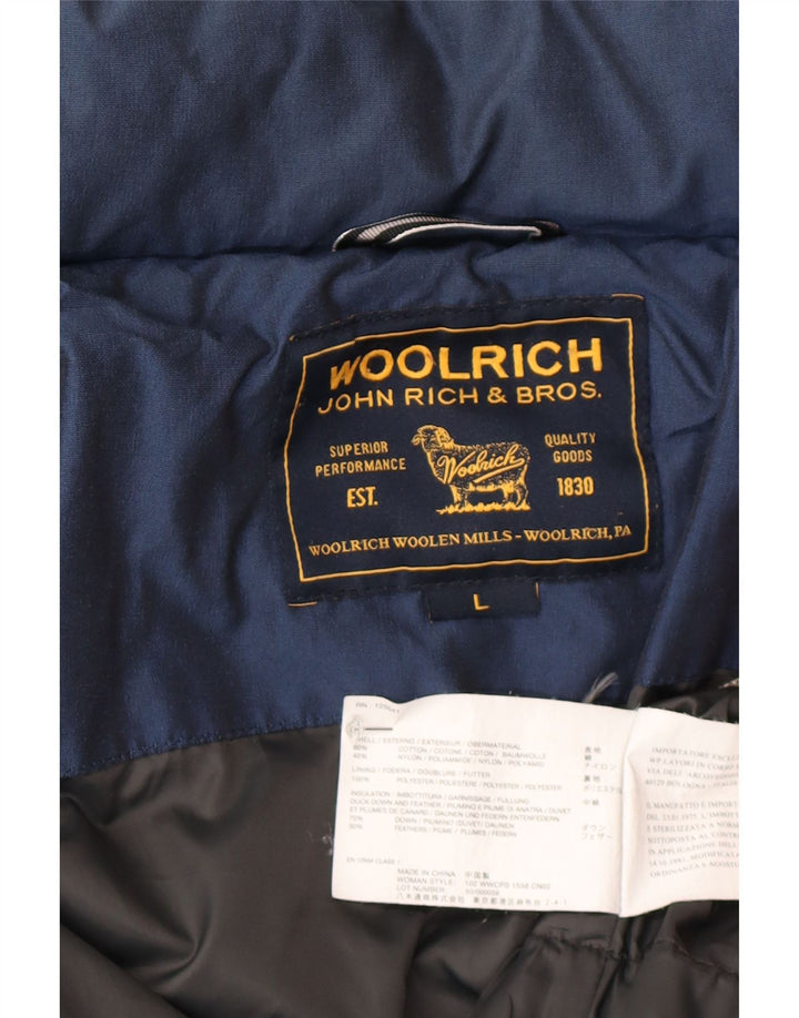 Женская стеганая куртка Woolrich UK 16, большой размер, темно-синий, хлопок