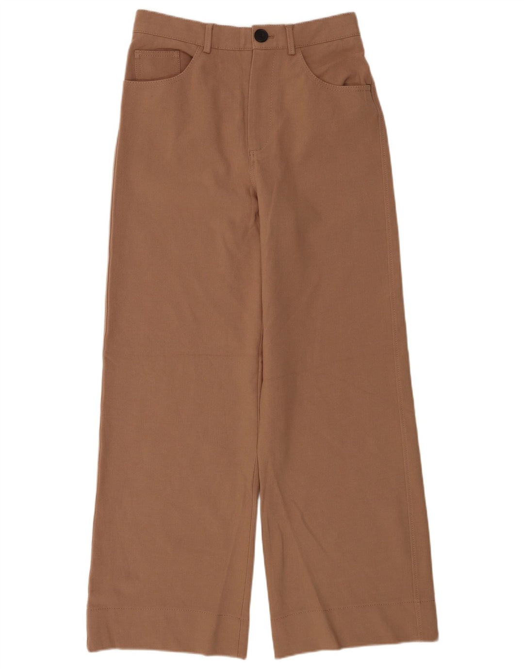 Женские повседневные широкие брюки Zara Medium W28 L30, коричневые, полиэстер