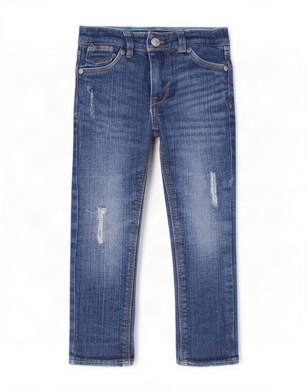 Levi's Baby Boys Потертые узкие джинсы 18-24 месяцев W18 L13 Синий хлопок