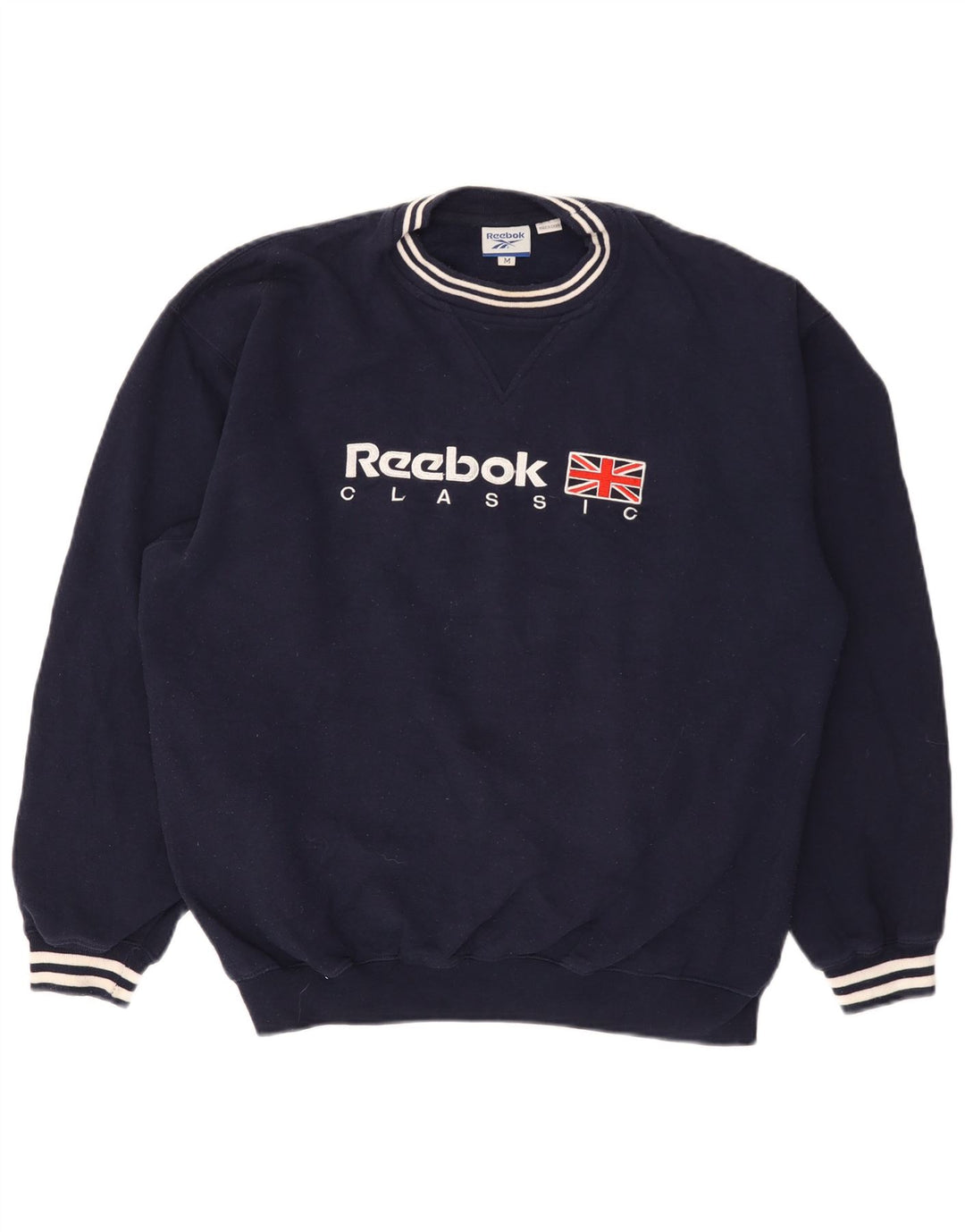 Мужской свитшот Reebok с рисунком, средний, темно-синий, полиэстер