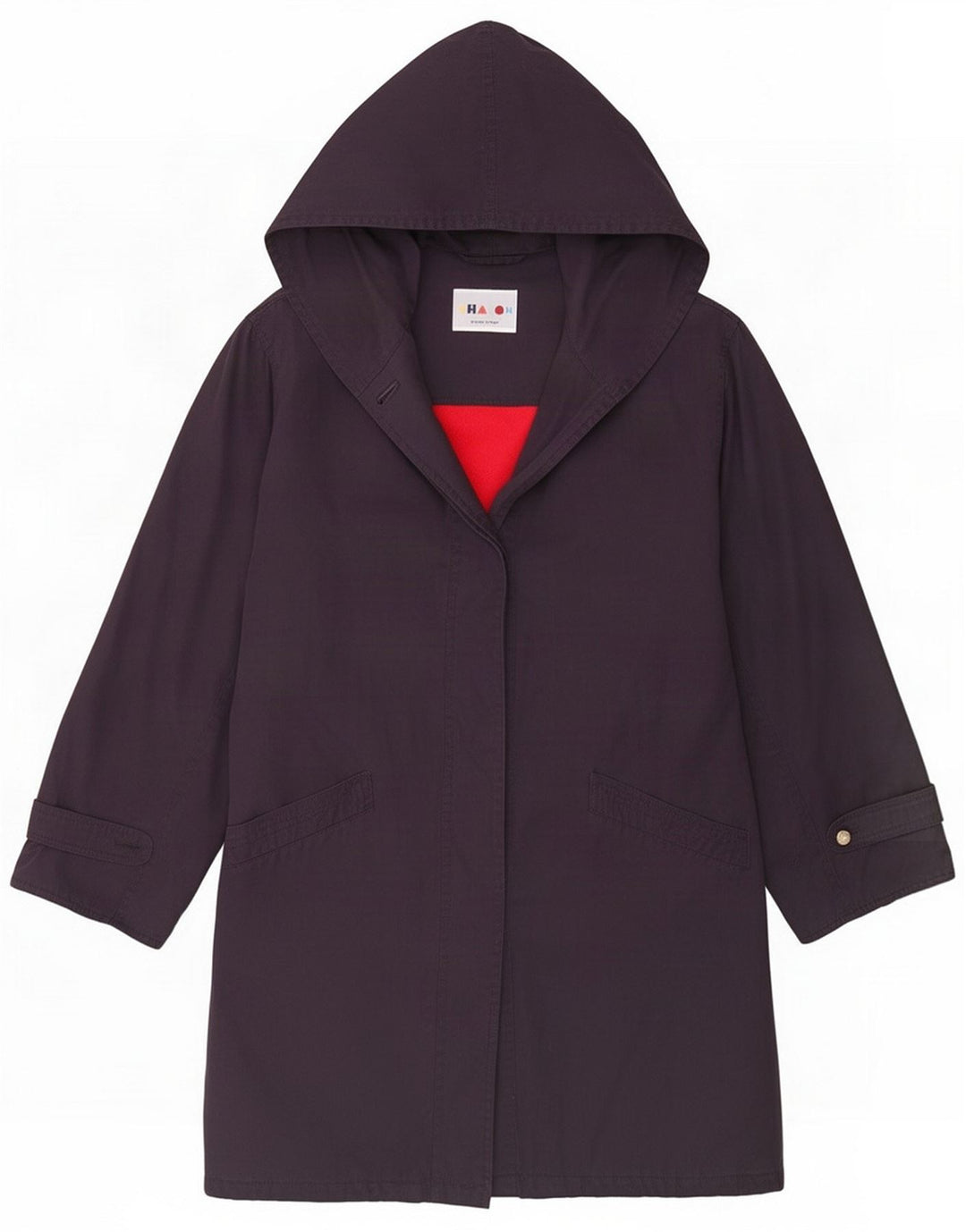 Женское пальто с капюшоном Charon UK 18 XL Фиолетовый полиэстер