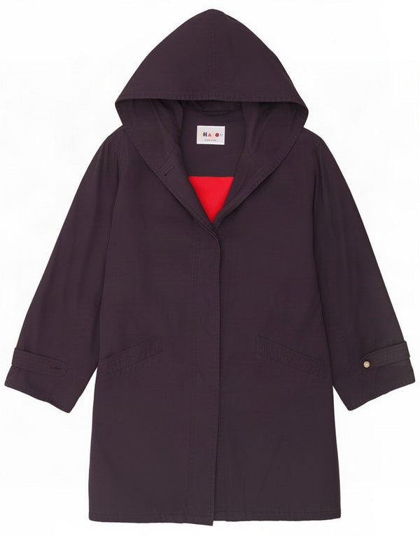 Женское пальто с капюшоном Charon UK 18 XL Фиолетовый полиэстер