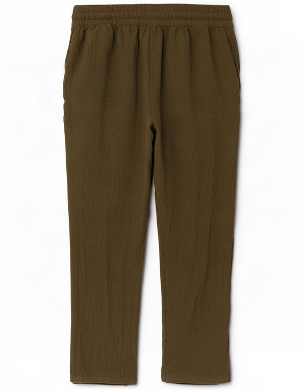 Женские укороченные брюки с завышенной талией Marks & Spencer, Великобритания, 18 XL, W38, L25, хаки