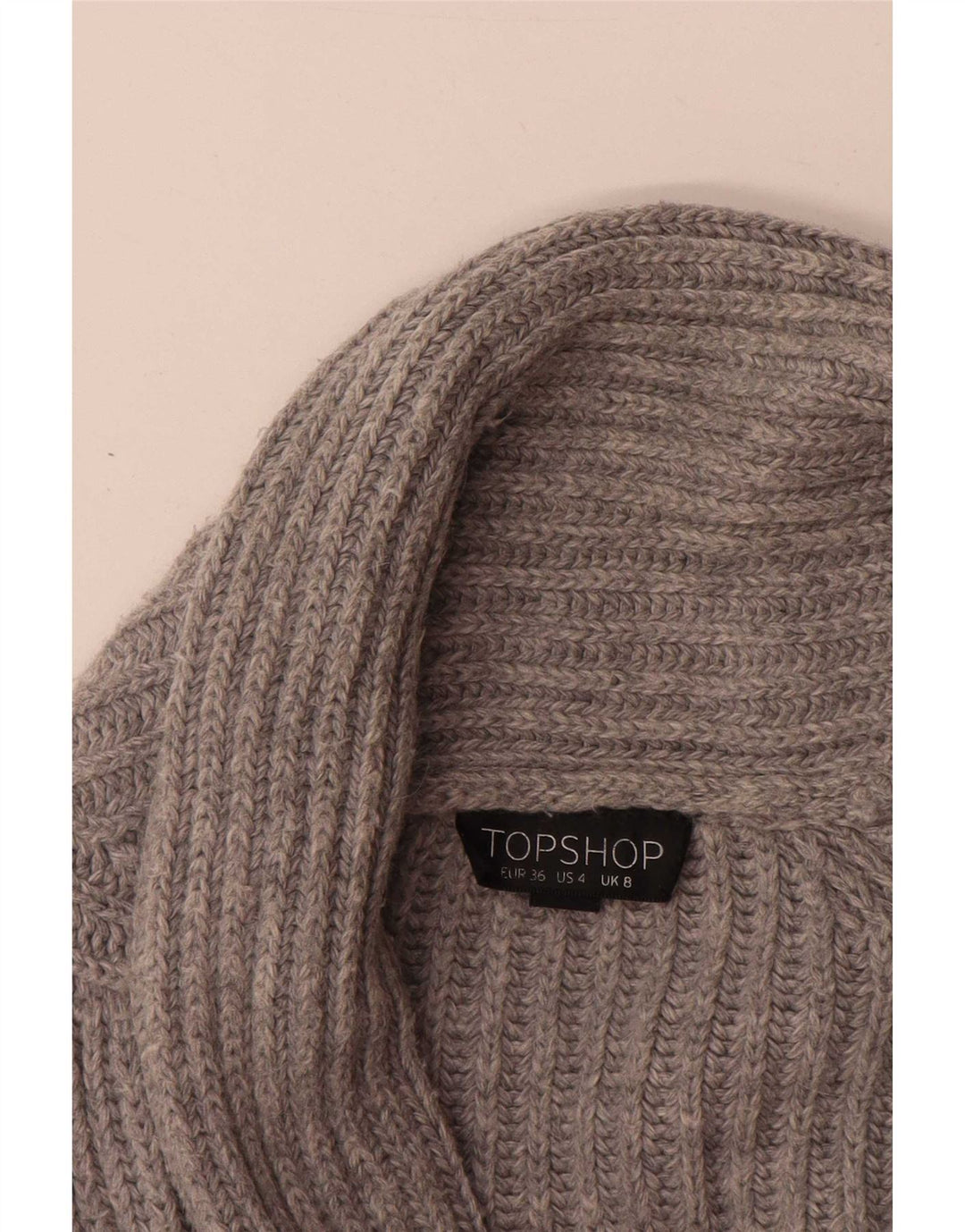 Женский свитер-кардиган оверсайз Topshop UK 8, маленький серый акрил