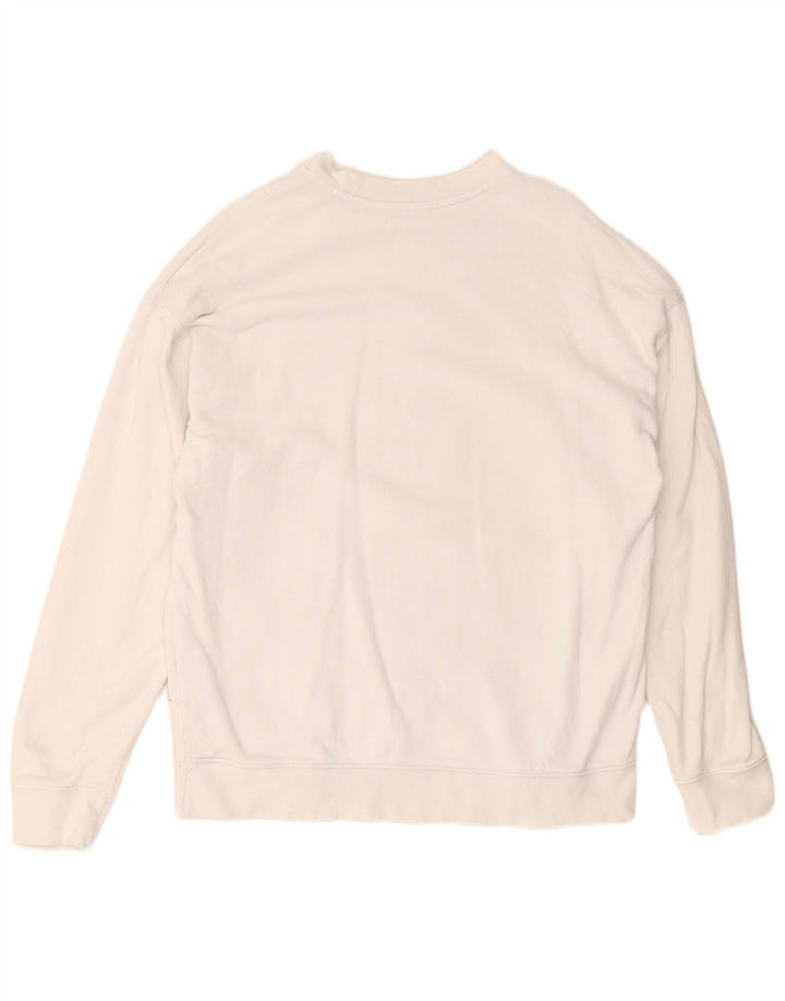 Женский свитер с рисунком ADIDAS UK 14, большой белый хлопок, хлопок