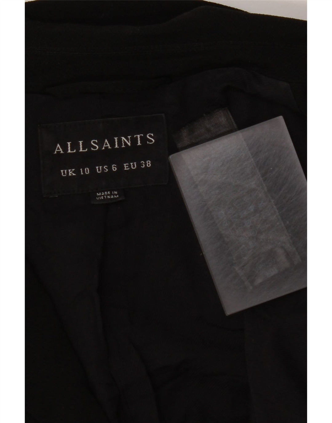 Женский открытый пиджак ALL SAINTS UK 10, маленький черный полиэстер