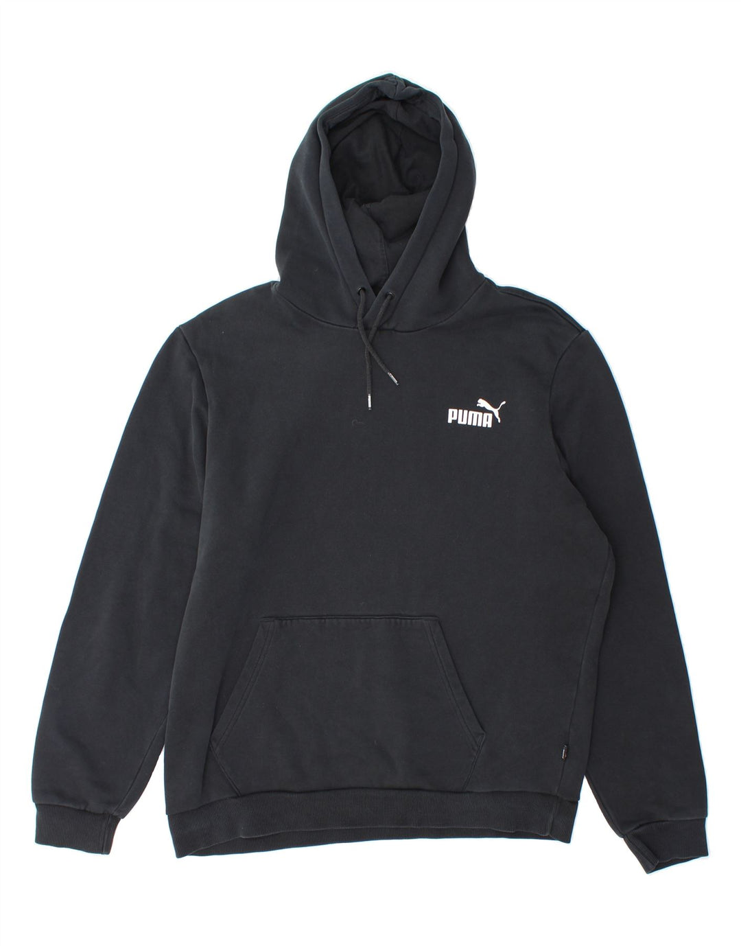 PUMA Mens Hoodie Jumper Large Black Cotton Vintage Puma and Second-Hand Puma from Messina Hembry 