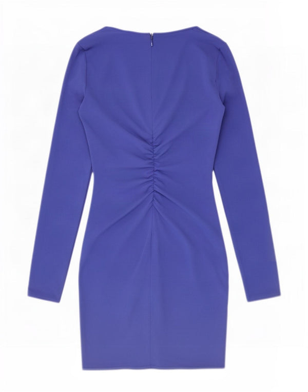 Женское облегающее платье с длинными рукавами Zara UK 4 XS, синее