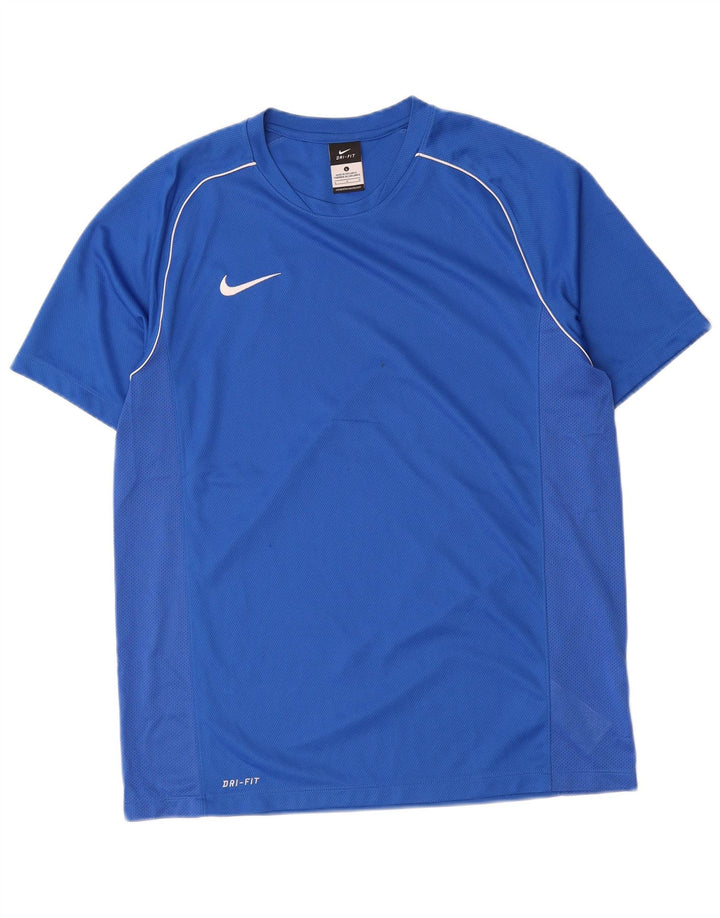 Мужская футболка Nike Dri Fit, большой синий полиэстер