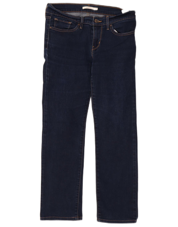 Женские прямые джинсы Levi's 714 W28 L27 синие, хлопок