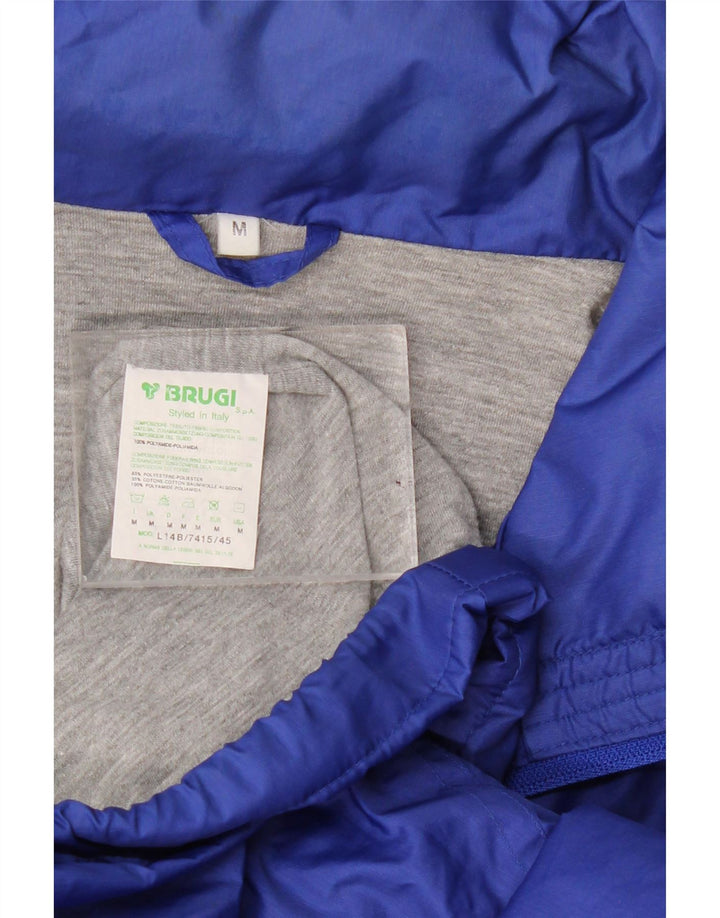 Мужская ветровка с капюшоном Brugi UK 38, средний темно-синий, с цветными блоками