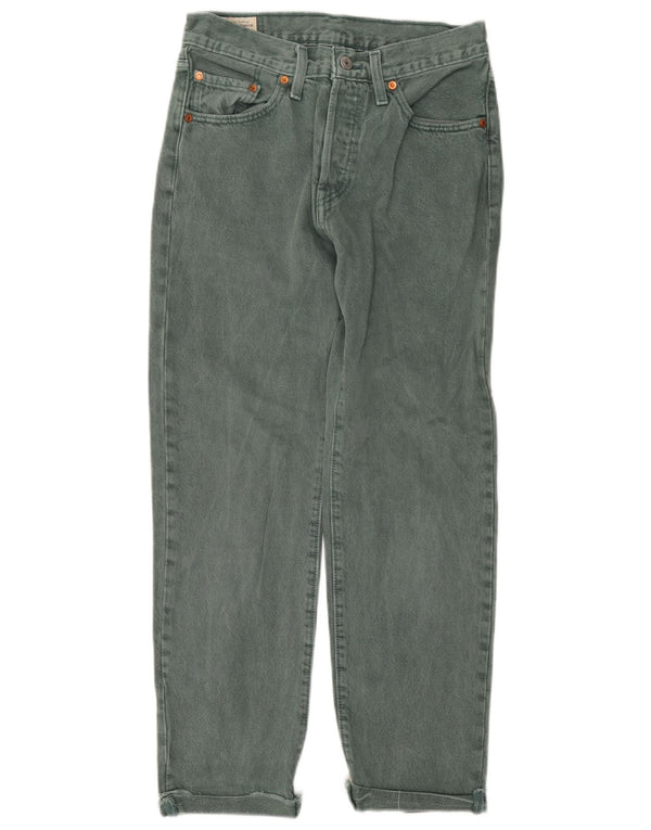 Женские прямые джинсы LEVI'S 501 W27 L28, зеленый хлопок