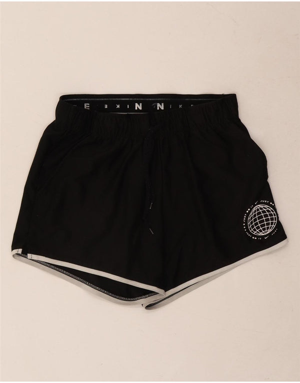 Женские спортивные шорты с графикой Nike UK 8, маленькие черные из полиэстера