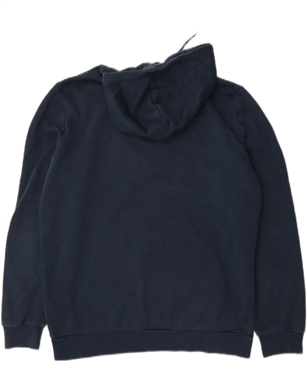 PUMA Mens Graphic Hoodie Jumper Medium Navy Blue Cotton Vintage Puma and Second-Hand Puma from Messina Hembry 