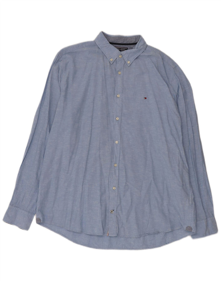 Мужская рубашка Tommy Hilfiger XL, синяя, хлопок
