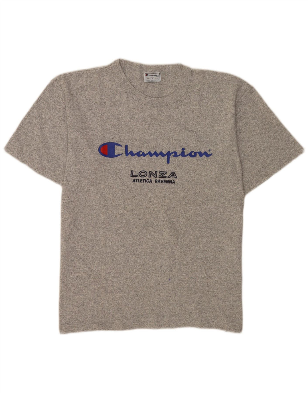 Мужская футболка с рисунком Champion, большая серая в крапинку