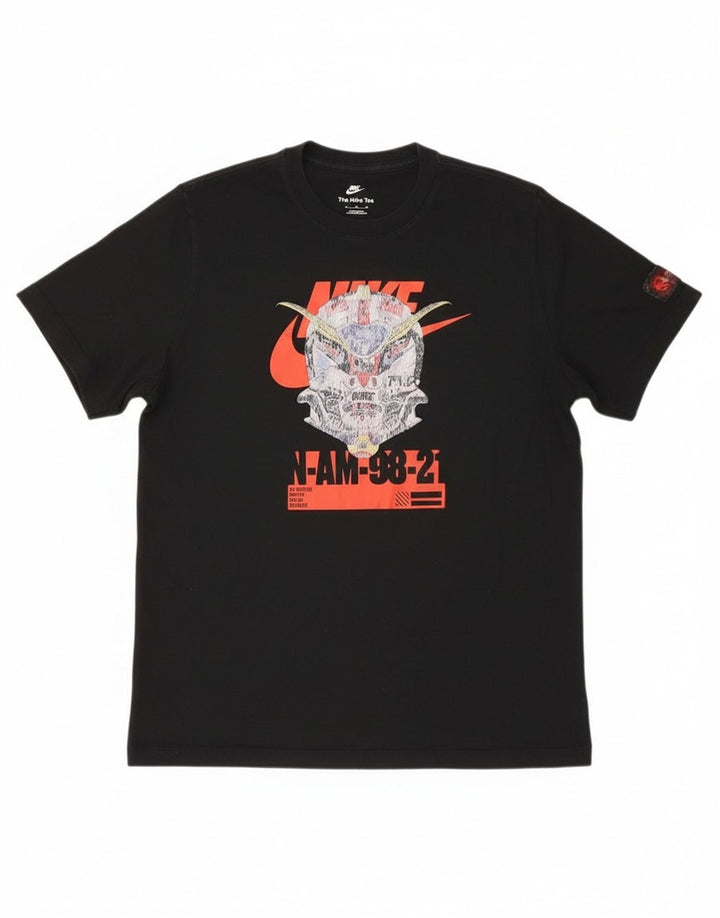 Мужская футболка с рисунком Nike Top XL, черный хлопок