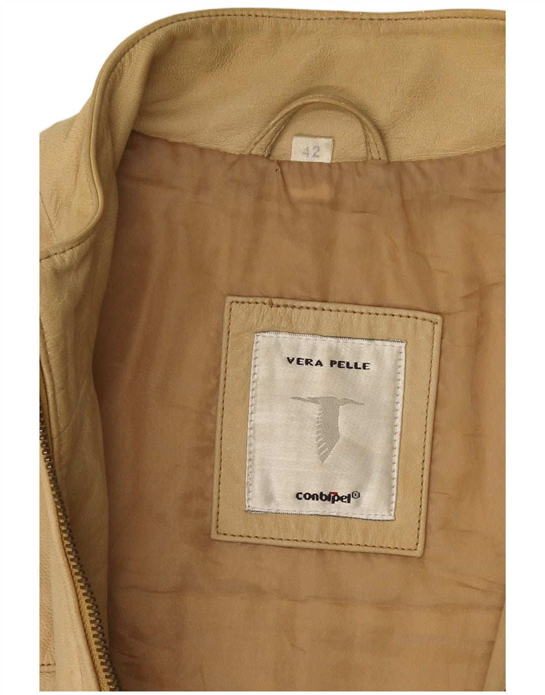 Куртка женская кожаная Conbipel IT 42 Medium Beige Leather