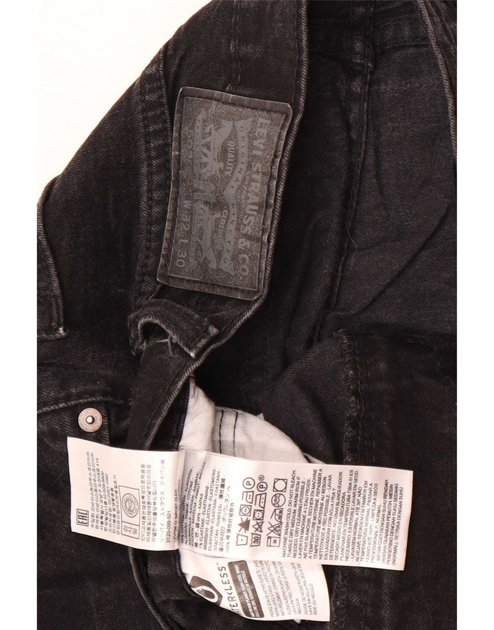Мужские зауженные джинсы Levi's 502 W32 L27, черный хлопок