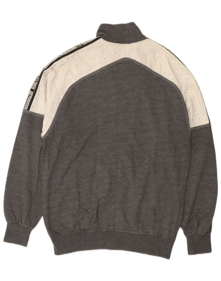 Мужской спортивный костюм Champion USA, верхняя куртка из хлопка среднего серого цвета с цветными блоками